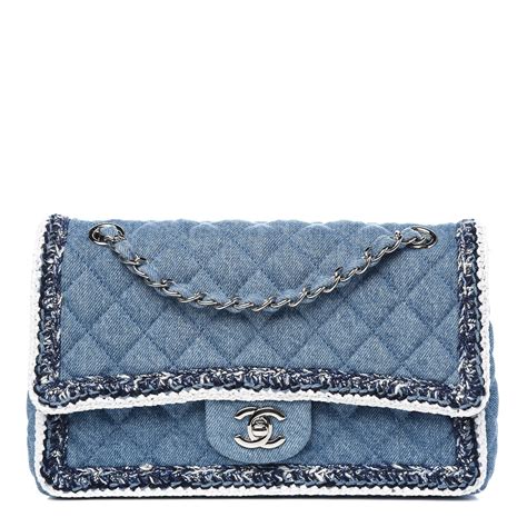 chanel blue denim bag|Chanel denim bag for sale.